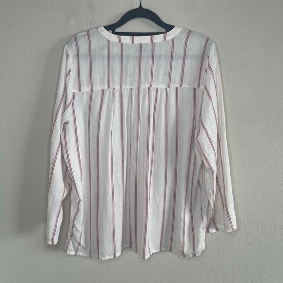 Splendid Amorosa Blouse Striped Womens Top - Size M - Picture 8 of 8